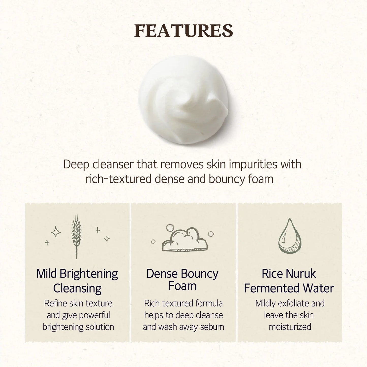 RICE DAILY BRIGHTENING CLEANSING FOAM